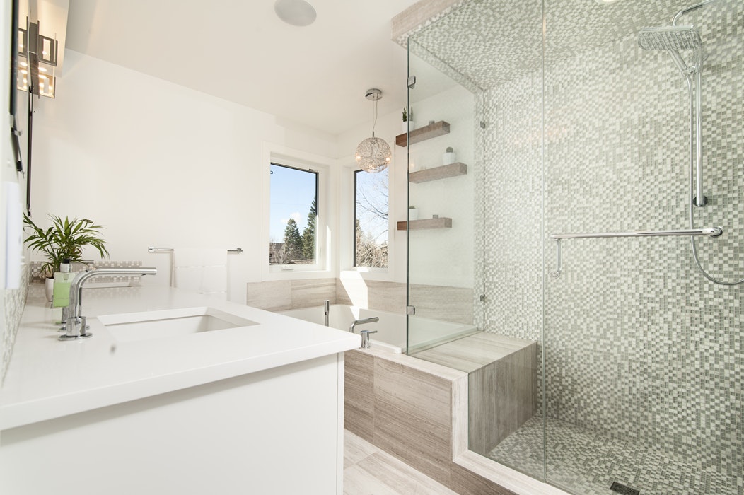 Photo of a bathroom with shower