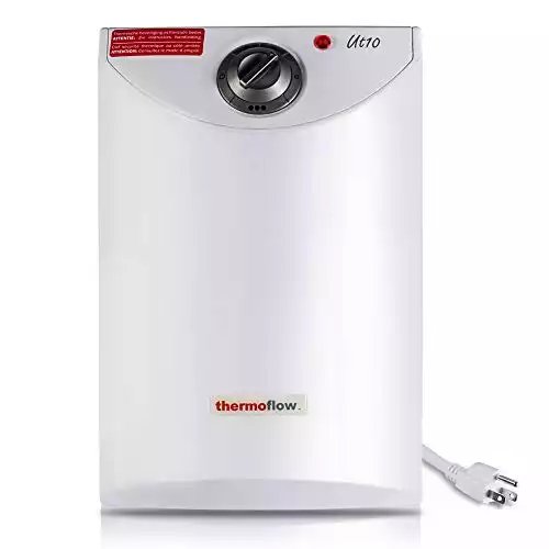 Thermoflow 2.5 Gallons 120 Volt Corded Electric Mini Tank Water Heater, Eliminate Time for Hot Water, Point of Use Water Heater,Plug in