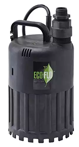 ECO-FLO Products SUP80 Manual Submersible Utility Pump, 1/2 HP, 3,180 GPH