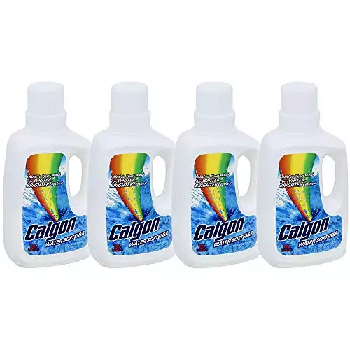 Calgon Water Softener, 32oz Bottle, Laundry Detergent Booster (Pack of 4)