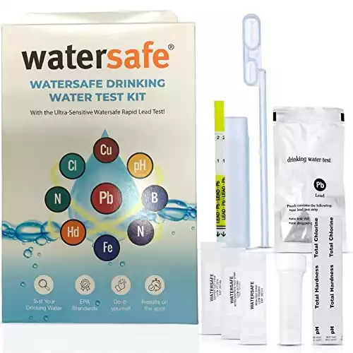 The Original Watersafe Premium Drinking Water Test Kit for Well and Tap Water - the Most Sensitive Lead in Water Test, Bacteria, Nitrates, Hardness, & More. Easy Instructions and Lab-Accurate Resu...