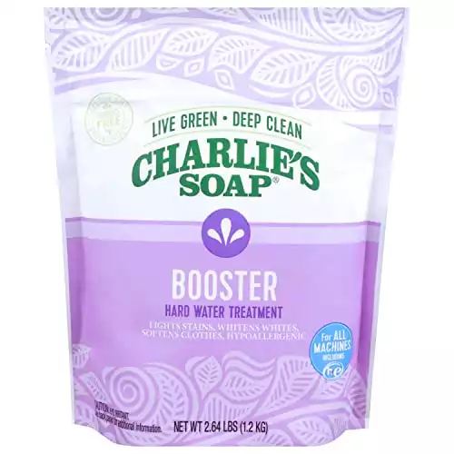 Charlie's Soap Booster & Hard Water Treatment (2.64 Lbs, 1 Pack) Natural Powdered Water Softener and Laundry Booster – Safe and Effective