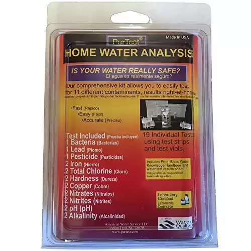 PurTest Home Drinking Water Test Kit - 11 Contaminants